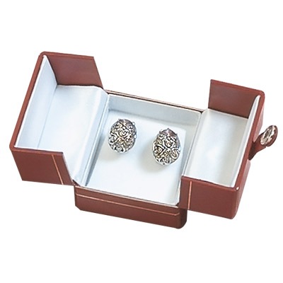 Leatherette Double Door Earring Box   	   	         