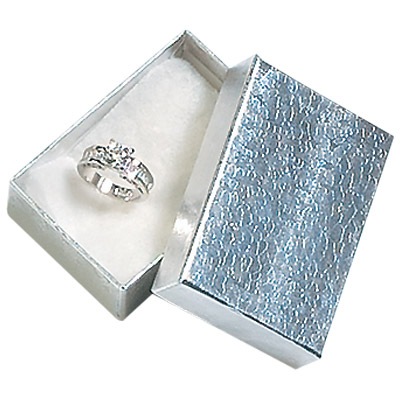 Silver Cotton Filled Boxes (x100)
