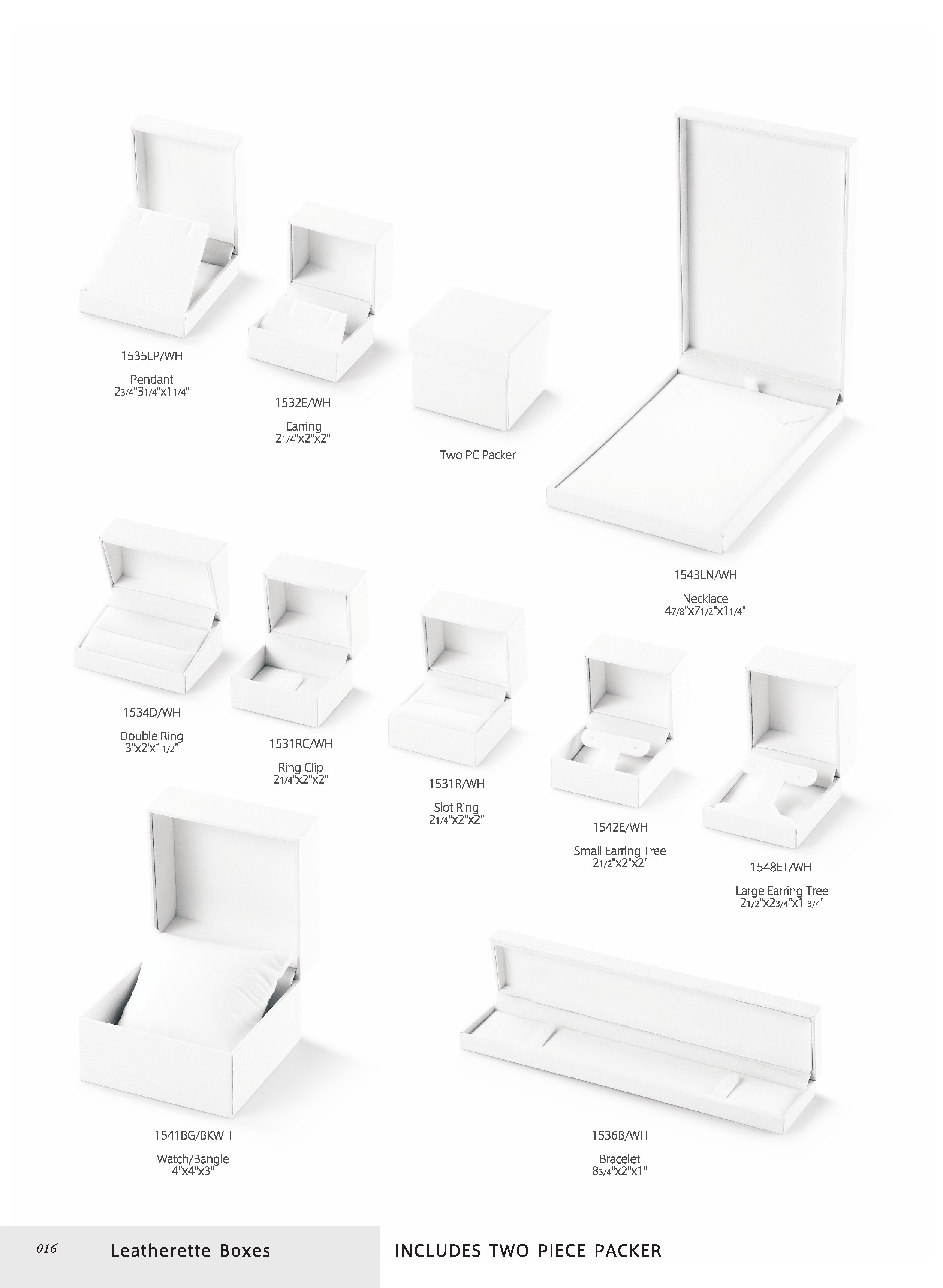 White Textured Leatherette Box Collection