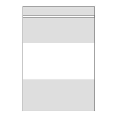 2 Mil White Writing Block Zip Lock Bags<br>4 x 6 (x1000) 		  		  	       