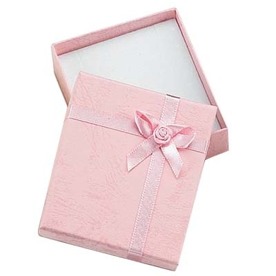 Assorted Colors Cardboard Pendant Box with Bow