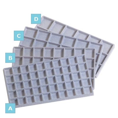 Flocked Tray Liner (D - Item#FTL9618)<br>18 Compartments  		  		  	       