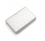 White Leatherette 22 Clip Ring Tray