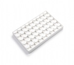 White Leatherette 45 Earring Tray