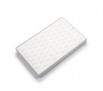 White Leatherette 65 Clip Ring Tray