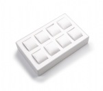 White Leatherette 8 Watch Tray