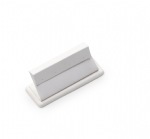 White Leatherette 2 Pairs Earring Display