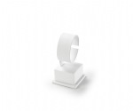 White Leatherette Short Watch Stand