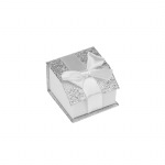 High Quality Paper Ring Box with Satin Bow Magnetic Closure