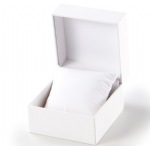 White Textured Leatherette Watch/Bangle Box