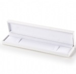 White Textured Leatherette Bracelet Box