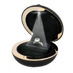 Black Slim LED Engagement Ring Box