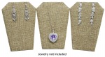 Burlap Leaning Earring/Pendant Jewelry Display Stand