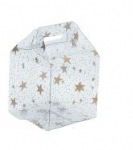 Plastic Tote Boxes w/Stars Design 4 x 4 x 4