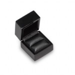 High Gloss Black Wood Ring Box
