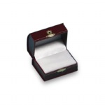 Leatherette Domed Double Ring Box