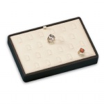 Chocolate/Beige Leatherette 22 Clip Ring Tray
