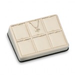 Chocolate/Beige Leatherette 6 Pendant Stand