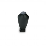 Black Leatherette Small Wood Neckform Stand