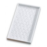 White Leatherette 72 Ring Clip Tray
