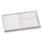 White Leatherette 10 Chain Tray