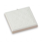 White Leatherette 16 Ring Clip Tray