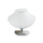 White Leatherette X-Large Wood Neckform Stand