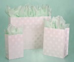 Small Polka Dot Pearl Paper Shoppers