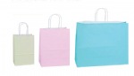 Large Ciel Blue White Smooth Paper Bags