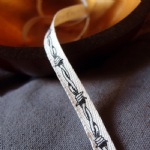 Cotton Ribbon with Barbed Wire Print