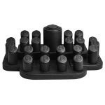 Black Faux Leather 23-Ring Clip Display
