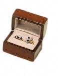 High Veneer Premium Wood Double Ring Box