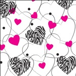 "Zebra Hearts" Printed Tissue Paper