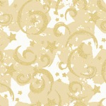 Gold Stars & Swirls Kraft Wrapping Paper 