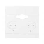 Plain White Hanging Earring Card (x100)