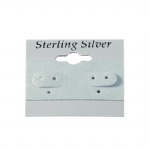 Grey "Sterling Silver" Black Imprinted Hanging Earring Card (x100)