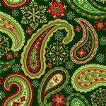 Holiday Paisley Wrapping Paper