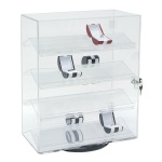 Rotating Acrylic Display Case with 4 Shelves