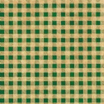 Green Ginghams Print on Kraft Tissue Paper