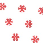 "Red Snowflake" Printed Tissue Paper