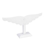 White Leatherette Earring Display Wings
