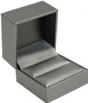 Silver Leatherette Ring Slit Box