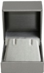 Silver Leatherette Earring  Box