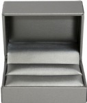 Silver Leatherette Double Ring Slit Box