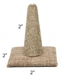 Single Finger Burlap Ring Stand Holder Jewelry Display
