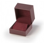 Burgundy Leatherette Earring Box