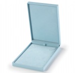 Light Blue Leatherette Necklace Box