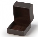 Chocolate Leatherette Ring Clip Box