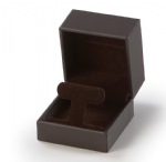 Chocolate Leatherette Earring Tree Box