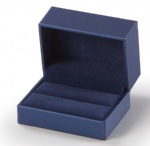 Navy Leatherette Double Ring Slit Box